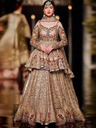 Bridal Peplum Top with Lehenga USA Boston Massachusetts Latest Peplum Top with Lehenga