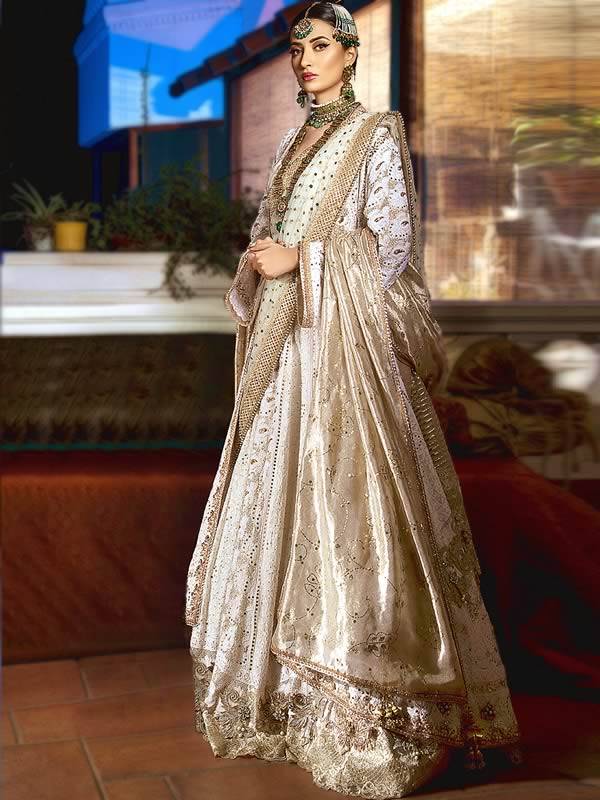 Off White Bridal Lehenga Newark New Jersey USA Designer Bridal Lehenga