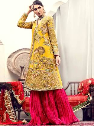 Latest Bridal Mehendi Dresses, Mayun Dresses Asifa Nabeel Wedding Dresses Collection