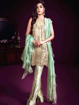 Pakistani Party Dresses Luasanne Switzerland Designer Party Wear Trouser Suits