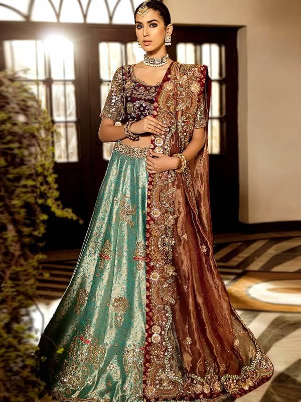 Latest Bridal Lehenga Dansville New York USA Ammara Khan Gorgeous Bridal Lehenga