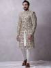 Graceful Mens Sherwani in Raw Silk Keynes UK On-Trend Groomswear Sherwani