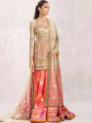 Wedding Sharara Suit Newark New Jersey USA Saniya Maskatiya Sharara Suit