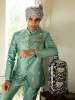 Designer Mens Prince Coat Suit Croydon England UK Off-White Mens Prince Coat in Jamawar