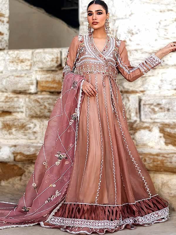 Angrakha style on sale maxi dress