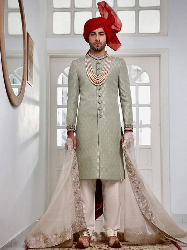 Graceful Mens Sherwani in Jamawar Atlanta Georgia USA Sherwani and Kurta Combinations