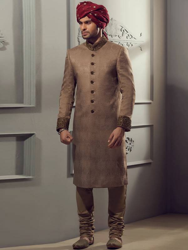 Graceful Mens Sherwani in Jamawar Norcross GA USA Good Looking Mens Sherwani