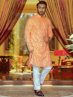 Embroidered Gents Kurta Doha Qatar Designer Kurta for Groom