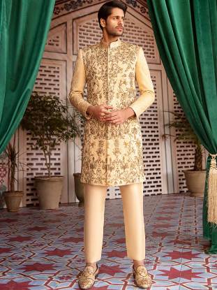 Designer Groomswear Sherwani Baltimore Maryland USA Bespoke Sherwani Suits for Mens