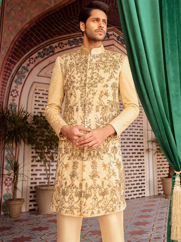 Designer Groomswear Sherwani Baltimore Maryland USA Bespoke Sherwani