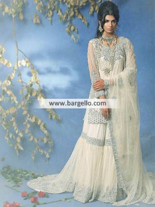 Off-White Bridal Dresses Bridal Gharara Dresses Princeton New Jersey NJ US	