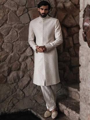 High Quality Mens Sherwani Paramus New Jersey NJ USA Off-White Sherwani for Mens