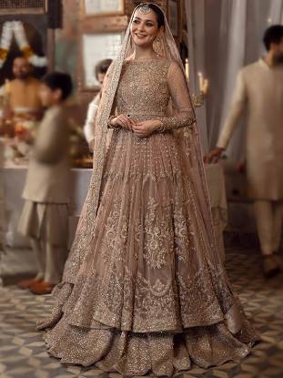 Bridal Pishwas for Walima Bellerose New York USA Bunto Kazmi Bridal Pishwas Sharara