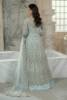 Oyster Bay net gown with a raw silk inner dress, suited to designer Pakistani wedding gown, traditional Pakistani bridal gown, Pakistani bridal gown collection, latest Pakistani bridal gown designs, Pakistani bridal gown for walima, reception, and baraat.