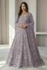 Rose Quartz net gown and raw silk lehenga for a bridal gown for Pakistani brides in USA, wedding gown for Indian brides in UK, Pakistani bridal gown designs for wedding in USA, Pakistani bridal gown shopping, custom Indian bridal gown in UK, designer Pakistani bridal gown, lace bridal gown in Norway.