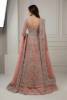 Geraldine net gown with a geraldine raw silk lehenga, fitting Pakistani bridal gown online shopping, boutique and designer trends, and styles for Nikah, Baraat ceremony, and Valima reception within Pakistani bridal gown collections.